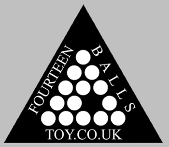 Fourteen Balls label ( actually the inverse colours as it looked better ).