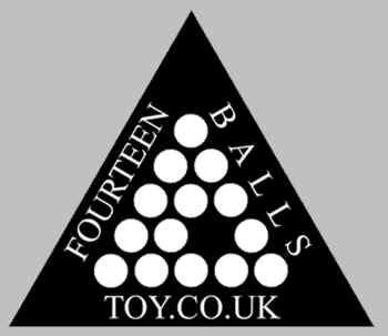 Fourteen Balls label ( actually the inverse colours as it looked better ).