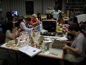 Automata workshop for the 'explainers' at the Exploratorium