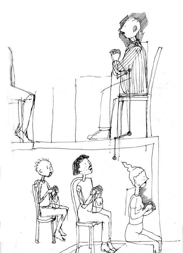 drawing 2 showing various women