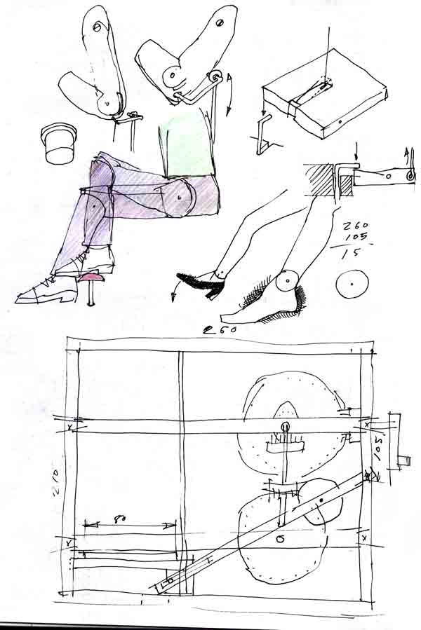 drawing 3 with leg action